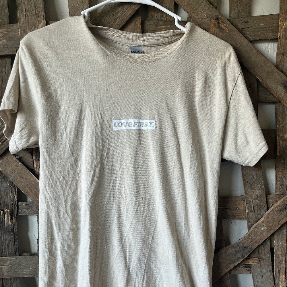 He Would Love First Tan T-Shirt - Picture 1 of 2